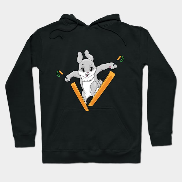 Beautiful rabbit as a skier Hoodie by Markus Schnabel